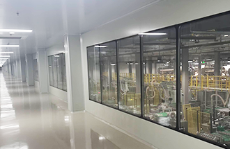 3月11日，陜西秦帝鮮集食品有限公司生產(chǎn)車間一樓凈化工程收尾中-志遠凈化工程項目進度。