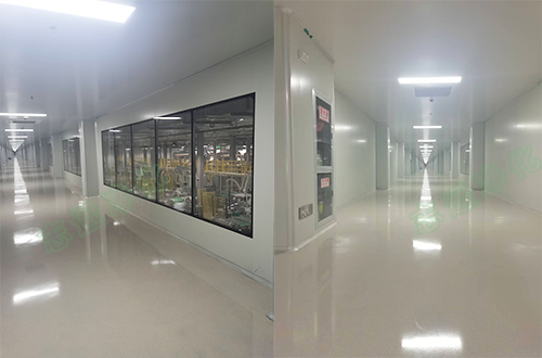 陜西秦帝鮮集食品有限公司生產(chǎn)車(chē)間參觀(guān)走廊-志遠(yuǎn)凈化工程